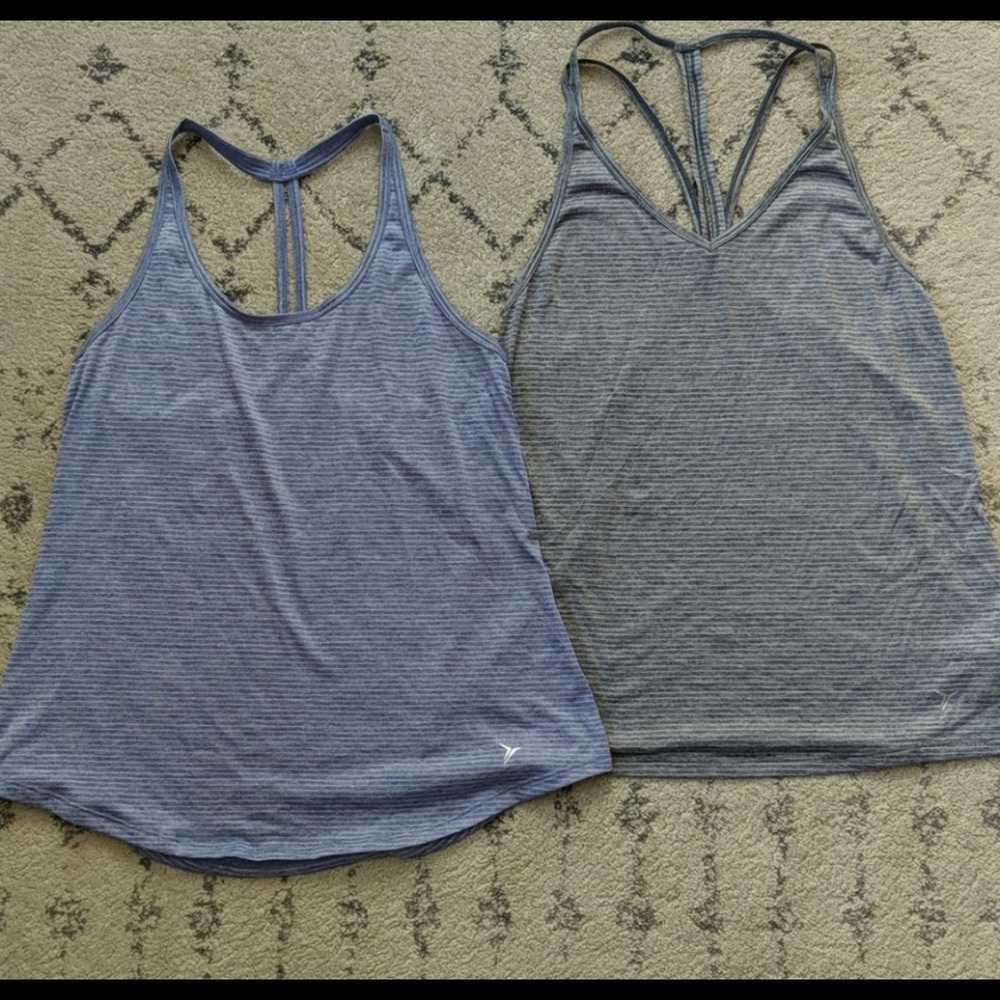 Racer back strapped old navy go dry active tanks